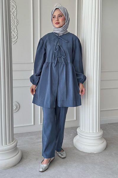 InStyle Σετ Casual Indigo με κόμπους