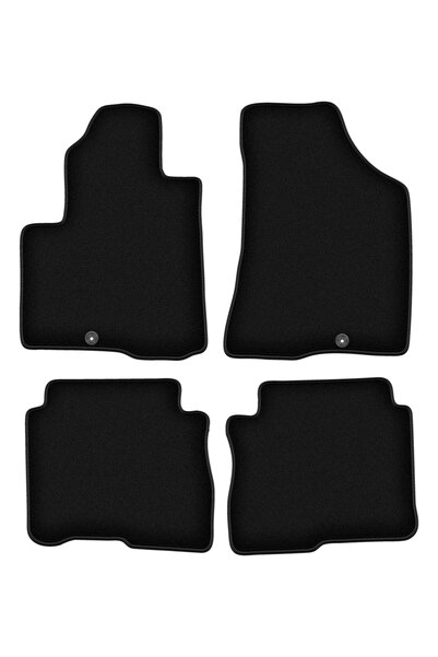shumee Covorașe BASIC negre din velur pentru: Hyundai SantaFe II SUV (2006-2012)