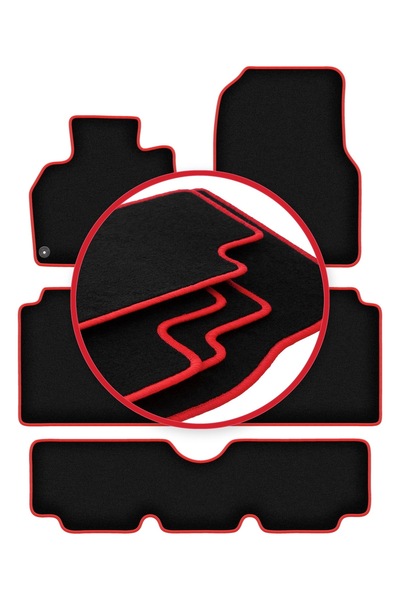 shumee Covorașe auto CARLUX-RED pentru: Renault Espace IV 7 locuri (2002-2012)