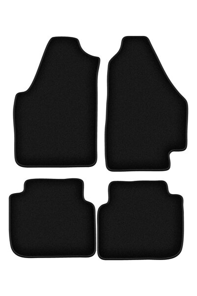 shumee Covorașe BASIC negre din velur pentru: Fiat Idea monovolum (2003-2010)