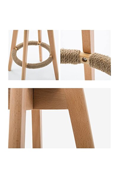 Quasar & Co. Bar stool, swivel, upholstered, suitable for kitchen, 37x37x80 cm, wood/textile/sponge, black