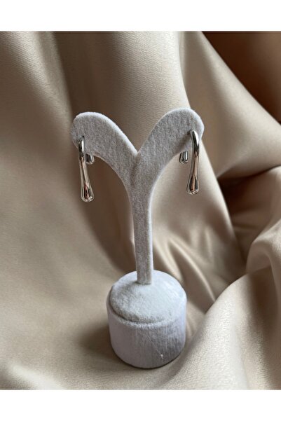 bubblyn&co Mary Çift Taraflı Su Damlası Silver Küpe