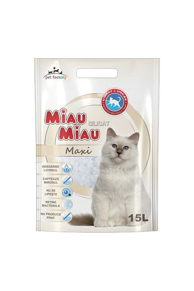 MIAU MIAU Cat Litter Silicate Maxi 15l