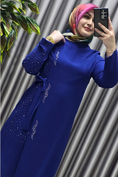 Elmas Tesettür Kadın Tesettür Giyim Krep Abiye Tunik