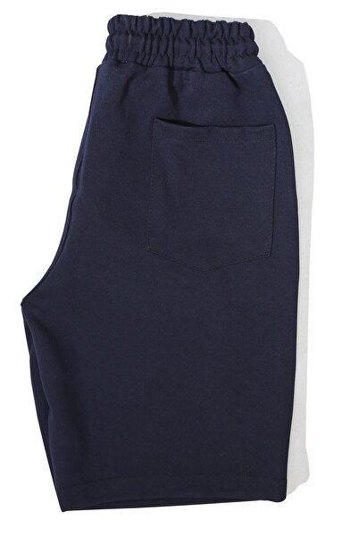 ASG TEKSTİL Σετ 2 ανδρικά σορτς με μπεζ-ναυτικό χρώμα Dobby, Slim Fit