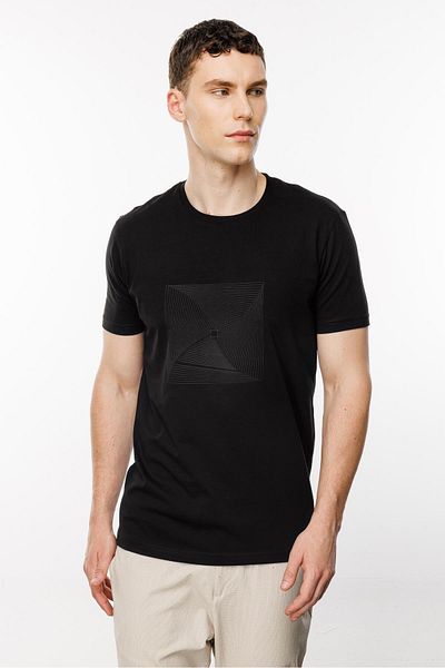 İgs Men's Black Crew Neck T-Shirt