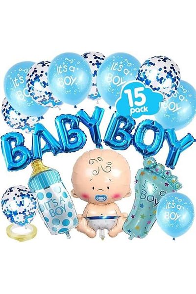 Generic Trimming Shop 14 Inch Baby Shower Foil Balloon for Newborn Baby Boy Welcome Party, Baby Baptism, Gen