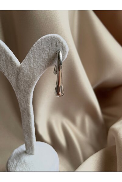 bubblyn&co Mary Çift Taraflı Su Damlası Silver Küpe