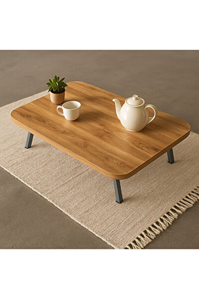 Ecowood Katlanabilir Dikdörtgen Yer Sofrası - 60x90 cm - Çam