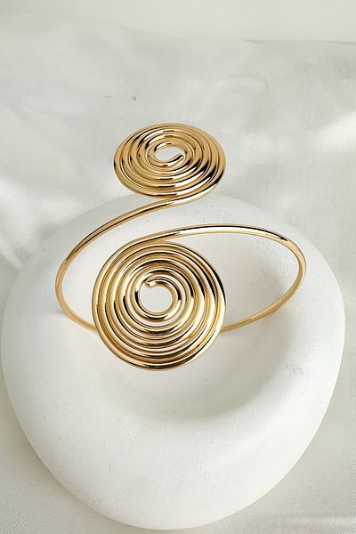 Modex Gold Color Metal Spiral Arm Accessory (9cm)