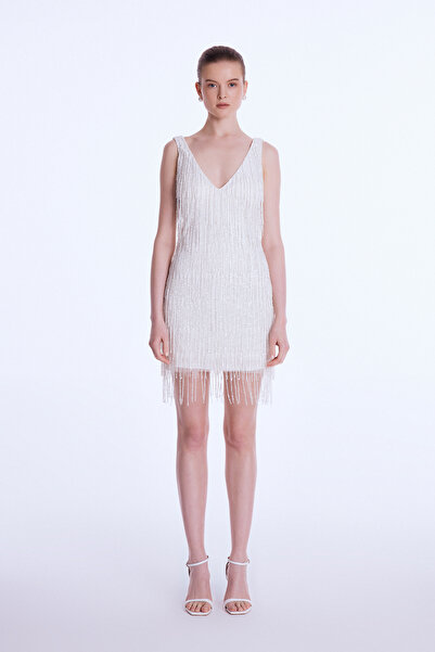 adL Night Zoom V Yaka Mini Elbise