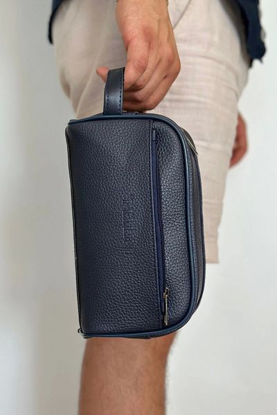 By Pellini Men's Faux Leather Handbag Navy Blue