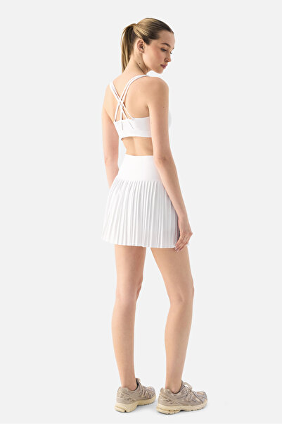 Superstacy Elira Pleated White Tennis Skirt