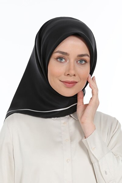 Levidor Twill Silk Scarf Black