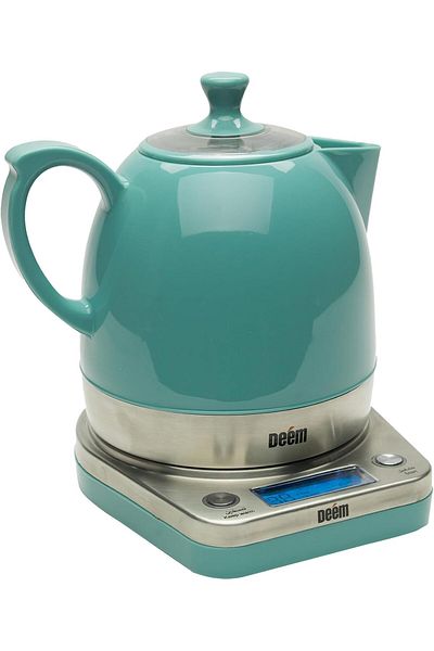 BUNCA Deem Electric Karak Kettle - 1 Liter - Turquoise | Quick Preparation, Authentic Taste