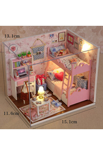 Choice 3012-B with cover DIY Wooden Miniature Doll House Small House Kit Asse...
