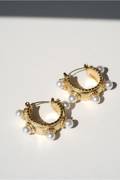 AŞIK ACCESSORIES Stainless Steel Pearl Ring Necklace