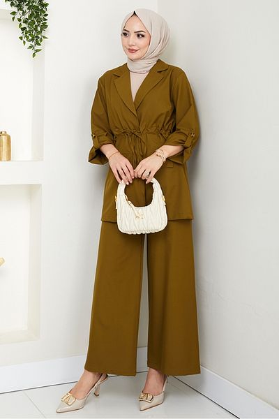 Bestenur Harpe Jacket Παντελόνι Διπλό Σετ 1567 - Fat Green