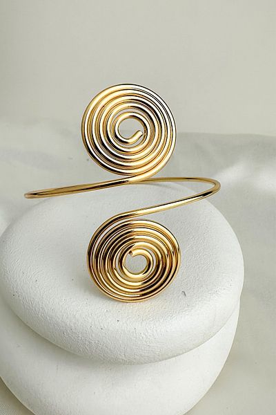 Modex Gold Color Metal Spiral Arm Accessory (9cm)
