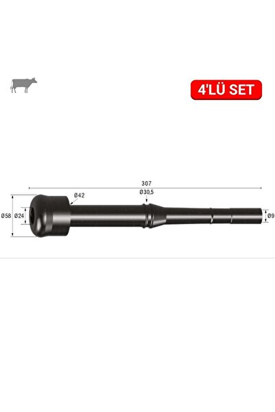 Melasty Ural Uzun Meme Lastiği (Kauçuk Memelik - 4 lü Paket)