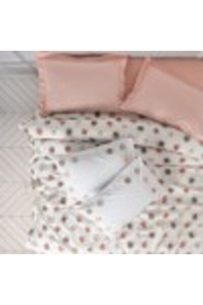 Cotton Box Duvet cover 230x250cm with bed sheet and pillowcases, embossed embroidery, Alvin Salmon Pink
