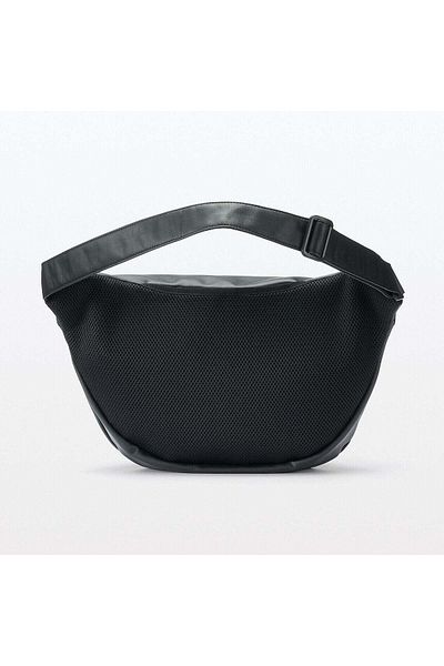 Muji Plant-Derived Material Front Zip Shoulder Bag