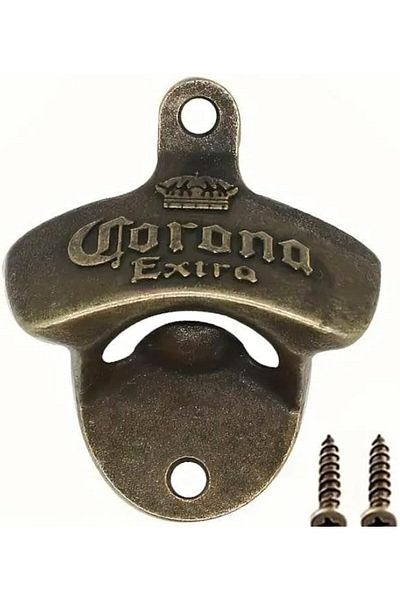 Generic CORONA Opener Wall Mounted, Bar Beer Bottle Opener Wall Mountable, Cast Iron Wall Mounted Beer Bottl