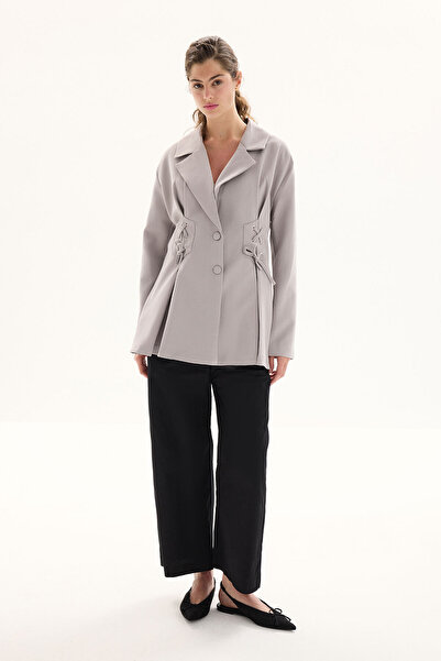 Hooopstore Tailored Blazer Jacket - Gray