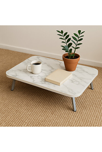 Ecowood Katlanabilir Dikdörtgen Yer Sofrası - 60x90 cm - Beyaz