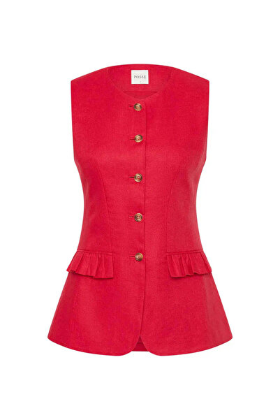 American Rag Cie سترة نسائية من Matilda - كتان قابل للتنفس، تصميم أنيق وجيوب عملية