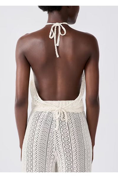 Loomi Ecru Lace Bikini Top Blouse