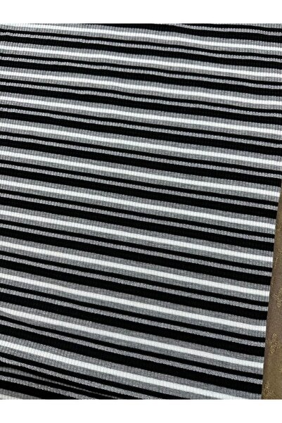 Butik Camisole din bumbac pieptănat cu dungi alb-negru și sclipici, cu imprimeu