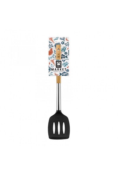 Bra Market Palette, Wooden Handle, Silicone Head, 36 X 3.5 Cm