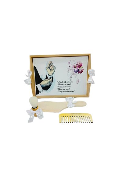 OEM Set tava pentru gatitul mirelui, personalizat, format din 4 piese