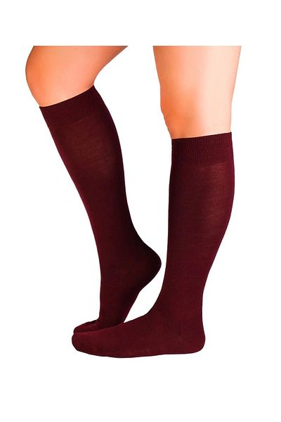 Pirin Hill Fine Long 3/4 Wool Socks Cherry