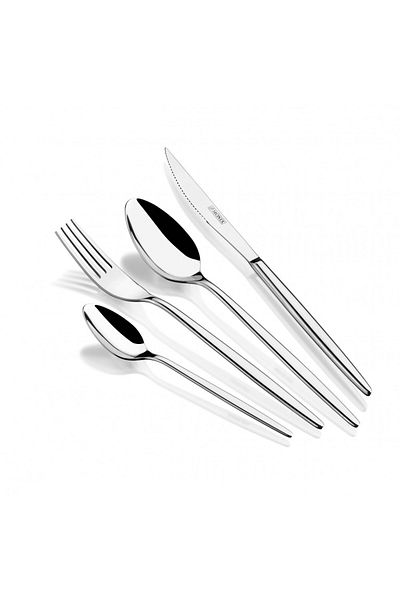 MONİX Set of 24 Monix Capri cutlery, stainless steel 18/10, 3 mm