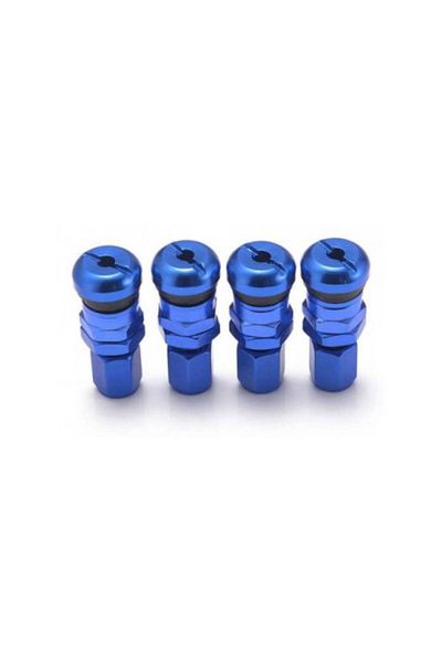 EPMAN Set 4 capace aluminiu pentru ventil Epman, albastru
