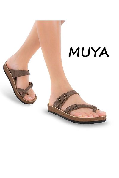Neco Muya Men's Flip Flops, Suede Insole