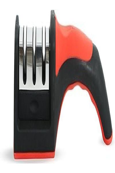 RAHALIFE HOME SOLUTION Knife Sharpener | Easy-to-Use Manual Sharpener for Kitchen Knives | Non-Slip Base | Durable Design