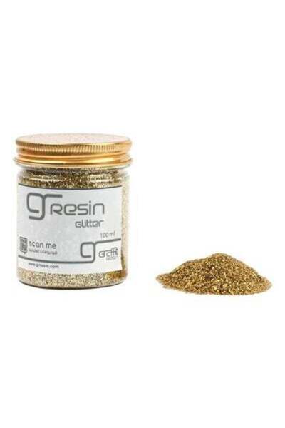 Graffiti Resin جليتر ذهبي 100غ
