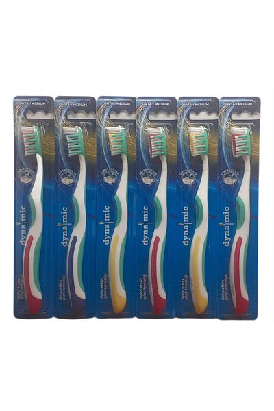 Dynamic Toothbrush Medium Hard (Medium) X 6 Pieces