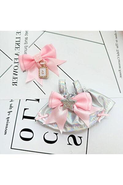 Choice فستان لابوبو فاشون بشريط عاكس لطيف بطول 15-17 سم، مجموعة ملابس الدمية مع إكسسوارات رباط الشعر