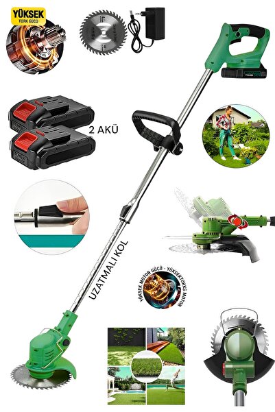 SCHUTZENGER 980PX Kızaklı Uzatma Kollu Akülü Ot Çalı Çim Biçme Şarjlı Tırpan ...