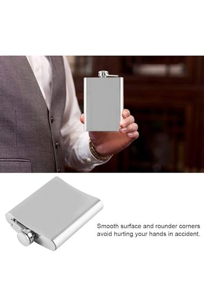 Generic Small Hip Flask, Flask Alcohol 2oz Stainless Steel Leak Proof Liquor Pocket Hip Flask with Funnel fo