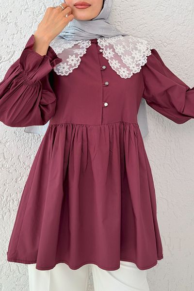 Salih Çelebi Princess Tunic 2345 - Claret Red