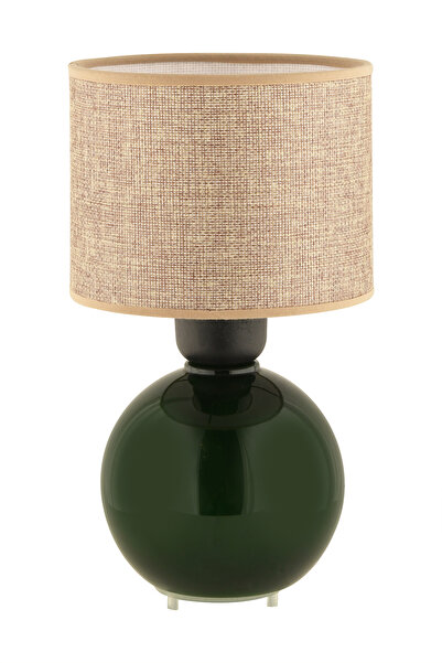 NisaLuce Nisa Luce Glassa Glass Lampshade-Green Glass/Coffee Fabric Head