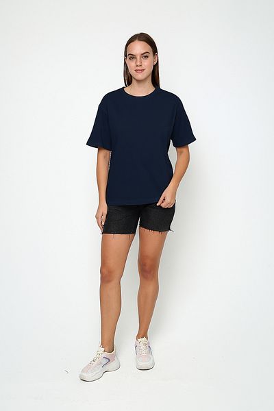 Oasis γυναικείο μπλουζάκι oversize χωρίς στάμπα με λαιμόκοψη