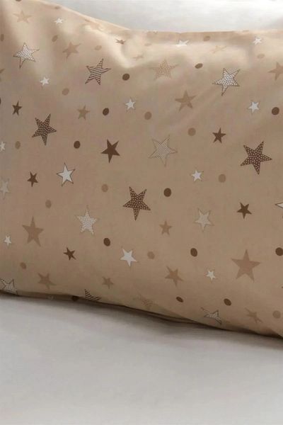 DENİZLİ ÇEYİZ Σετ Παπλωματοθήκη Μονό Star Beige