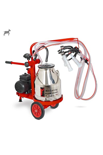 Melasty Ecomini Last Point İkili Keçi Süt Sağma Makinesi (Paslanmaz Güğüm-Sil...