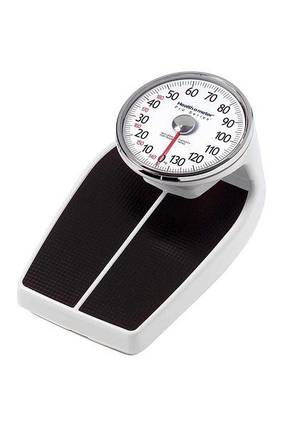Health o meter Floor Scale 180 x 1kg, 11 x 12-1/2" Platform W/Raised 8" Dial, 160KG